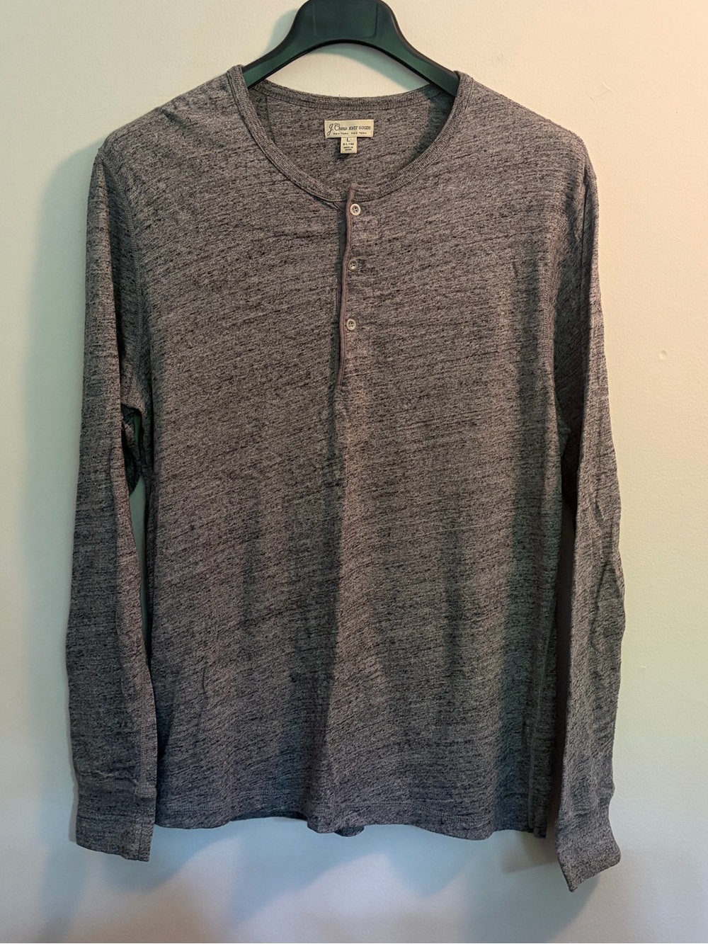 J. Crew Vintage Wash Gray Long-Sleeve Henley